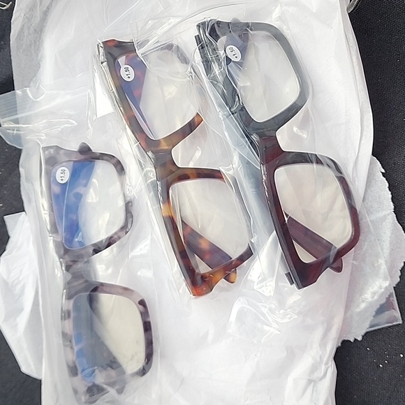 3 pk oversized reading glasses nwot black and leapord print - Picture 5 of 5